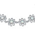 ფოტო #3 პროდუქტის Delicate Floral Flower Created White Synthetic Opal Multi Charm Link Daisy Bracelet Anklet For Women Silver Adjustable 7.5-9 inch