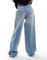 Фото #2 товара COLLUSION X015 baggy jeans in lightwash blue with rips co-ord