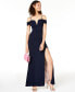 Фото #1 товара Juniors' Off-The-Shoulder Gown