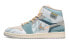 Кроссовки женские Jordan Air Jordan 1 Mid CUS DESIGN GS DQ3726-100 35.5 - фото #1