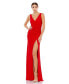 Women's Embroidered Illusion Cap Sleeve A Line Gown