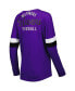 ფოტო #2 პროდუქტის Women's Purple Baltimore Ravens Athletic Varsity Lace-Up Long Sleeve T-shirt