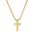 ფოტო #1 პროდუქტის Men's 18k Gold Plated Stainless Steel Cross Pendant