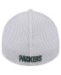 ფოტო #1 პროდუქტის Men's White Green Bay Packers Breakers 39THIRTY Flex Hat
