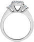 ფოტო #4 პროდუქტის Diamond Halo Channel-Set Engagement Ring (1 ct. t.w.) in 14k White Gold