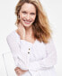 ფოტო #4 პროდუქტის Women's Pleated V-Neck Blouse, Created for Macy's