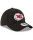 ფოტო #2 პროდუქტის Men's Black Kansas City Chiefs Team Classic 39THIRTY Flex Hat