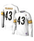 Фото #5 товара Men's Troy Polamalu White Pittsburgh Steelers Retired Player Name and Number Long Sleeve T-Shirt