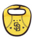 Фото #2 товара Костюм для малышей OuterStuff комплект боди, слюнявчик и пинетки San Diego Padres в бежево-золотых тонах 'Любовь к бейсболу'
