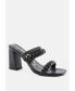 Фото #3 товара Women's Arnie Dual Braided Strap Block Heel Sandals