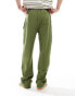 Фото #5 товара ASOS DESIGN baggy rib trousers in green