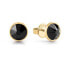 Frontiers Gold Plated Black Crystal Earrings JUME01343JWYGBKT/U