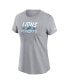 ფოტო #3 პროდუქტის Women's Gray Detroit Lions 2023 NFL Playoffs Iconic T-shirt