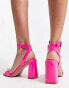 Madden Girl Winnii block heeled sandals in bright pink