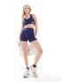 Prince co-ord racer back crop top in navy M - фото #7