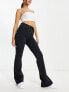 Фото #4 товара ASOS DESIGN stretch lace up front flare trouser in black