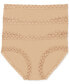 ფოტო #1 პროდუქტის Bliss Lace-Trim Cotton Brief Underwear 3-Pack 156058MP