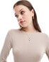 Vila layering long sleeve top in beige Federgrau, S - EU 34-36 - фото #2