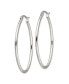 ფოტო #3 პროდუქტის Stainless Steel Polished Oval Hoop Earrings