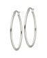 Фото #3 товара Stainless Steel Polished Oval Hoop Earrings