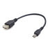 Фото #1 товара Разъем USB A - Micro-USB B - 0.15 м - USB 2.0 - Male/Female - черный Gembird