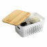 Фото #2 товара Универсальная коробка Confortime Белый Коричневый Бамбук Пластик 26,2 x 17,5 x 12,5 cm (8 штук)