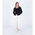 HURLEY Easy Times Crochet V Neck Sweater