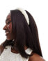 Фото #4 товара ASOS DESIGN bridal padded headband in all over pearl design