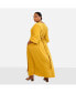 Plus Size Bette Linen Ballon Sleeve Maxi A Line Dress