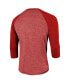Men's Threads Scarlet San Francisco 49ers 2023 NFC Champions Tri-Blend Raglan 3/4-Sleeve T-shirt