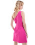 French Connection structured one shoulder dress in pink