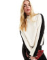 & Other Stories mono colour block viscose knitted asymmetric top with tie cuffs weiß, S - EU 36-38 - фото #2