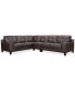 Фото #2 товара CLOSEOUT! Harli 3-Pc. Leather Sectional, Created for Macy's