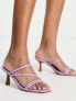 Фото #1 товара ASOS DESIGN Hartley strappy mid sandal heeled mules in lilac