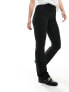 Mango straight leg pleat front trouser in black