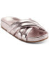 Фото #2 товара Women's Indra Criss Cross Strap Foot Bed Slide Sandals, Created for Macy's