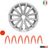 Фото #13 товара 4 x Wheel Trims Hub Caps for 16 Inch Steel Rims Grey Red