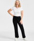 ფოტო #1 პროდუქტის Women's Ponté-Knit Bootcut Pants, Created for Macy's