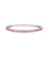 Pink Cubic Zirconia October Birthstone Tennis Stretch Bracelet