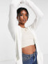 Фото #5 товара Vila longline knitted cardigan in white