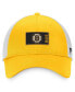 ფოტო #4 პროდუქტის Men's Gold, White Boston Bruins Authentic Pro Rink Trucker Snapback Hat