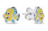 Cute silver earrings Fish EA707W