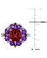 ფოტო #5 პროდუქტის Rhodolite Garnet (3-1/4 ct. t.w.) & Amethyst (1-1/8 ct. t.w.) Cluster Statement Ring in Sterling Silver