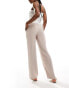 Pimkie textured wide leg trousers in beige