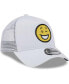 Фото #2 товара Men's White Minnesota Vikings Happy A-Frame Trucker 9Forty Snapback Hat