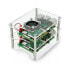 Case for two Raspberry Pi 4B/3B+/3B/2B - with two fans - transparent open V2