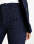 Фото #4 товара Pull&Bear pinstripe tailored trouser co-ord in navy blue