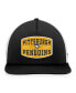 ფოტო #2 პროდუქტის Men's Black/White Pittsburgh Penguins Foam Front Patch Trucker Snapback Hat