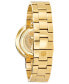 ფოტო #3 პროდუქტის Women's Rubaiyat Diamond-Accent Gold-Tone Stainless Steel Bracelet Watch 35mm
