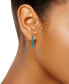 ფოტო #2 პროდუქტის Blue Topaz Curved Drop Earrings (1-1/2 ct. t.w. ) in 14k Gold